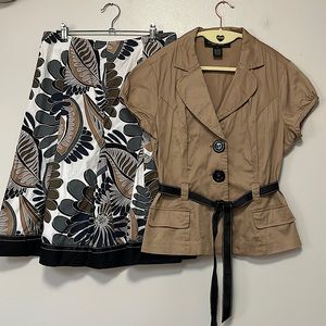 RB Collection 2pc blazer and skirt.sz  10